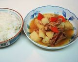 ツナと根菜のごった煮ぶっかけご飯作り方4写真