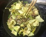 アスパラキャベツと豚肉のすき焼き炒め作り方4写真