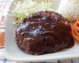 銀座はと屋のハンバーグナポリタンセット♪作り方1写真