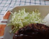 銀座はと屋のハンバーグナポリタンセット♪作り方4写真