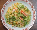 カニレタスチャーハン作り方5写真
