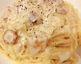 キノコと鶏肉のカルボナーラ作り方7写真