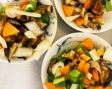 レンジチーズイン磯部芋餅中華餡ワカメ春雨作り方18写真