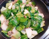 かぶと豚バラとチンゲン菜のオイスター炒め作り方6写真
