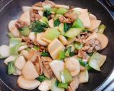 かぶと豚バラとチンゲン菜のオイスター炒め作り方7写真