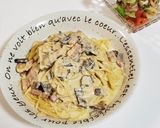 ポルチーニとパンチェッタのカルボナーラ作り方8写真