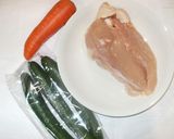 蒸し鶏中華タレ♪簡単鶏胸肉サラダアレンジ作り方1写真