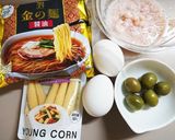 インスタントラーメンでかに玉かた焼きそば作り方1写真