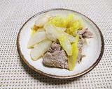 豚肉と大根とネギと白菜の白だし煮作り方3写真