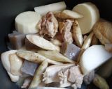 圧力鍋で鶏大根withごぼうとこんにゃく作り方4写真