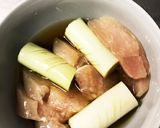 電子レンジで鶏むね肉のねぎま鍋作り方3写真