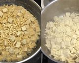 高野豆腐と春菊の中華風ピリ辛胡麻和え作り方1写真
