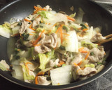【野菜スープの素】で中華風豚白菜炒め作り方8写真