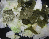 レタスと焼き海苔のオイスターソース炒め作り方2写真