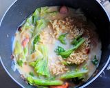 チョリソー入り豆乳チーズ辛ラーメン作り方6写真
