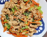 簡単！豚肉と小松菜のしょうが焼き風炒め作り方5写真