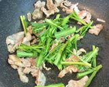 菊菜と豚バラ肉の辛味噌炒め作り方4写真