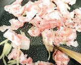 豚バラと小松菜のあんかけ焼きそば作り方4写真