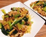 豚バラと小松菜のあんかけ焼きそば作り方10写真