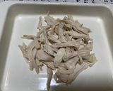 菜の花と鶏胸肉の辛子和え☆胡麻風味作り方3写真