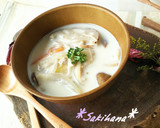 ⁂マクロビ⁑根菜ときのこの豆乳スープ⁂作り方10写真