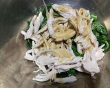 菜の花と鶏胸肉の辛子和え☆胡麻風味作り方7写真