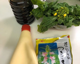 菜の花の胡麻マヨ和え作り方1写真