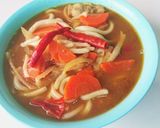 【男飯】鶏のカレーうどん【大辛】作り方10写真