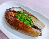 超簡単！丸ごと茄子焼き　甘味噌ねぎ作り方6写真