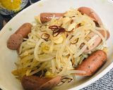 萌やしとウィンナーのペペロンチーノ炒め作り方13写真