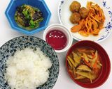 【病院】なすと枝豆とおくらナムル【給食】作り方3写真