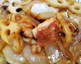 簡単♪れんこんと鶏もも肉の炒めもの作り方5写真