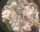 エノキと豚肉ピーマンの鶏ガラかつおだし作り方2写真