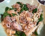 エノキと豚肉ピーマンの鶏ガラかつおだし作り方4写真