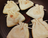 鶏挽肉とチーズの油揚げ焼き作り方3写真