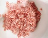 全てレンジきな粉風味ひき肉のせドーム蒸作り方4写真