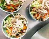 全てレンジきな粉風味ひき肉のせドーム蒸作り方11写真