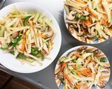 全てレンジきな粉風味ひき肉のせドーム蒸作り方12写真