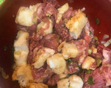 簡単☆豚小間とはんぺんのふわふわ焼き作り方4写真
