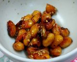 給食を再現、大豆の甘辛炒め。作り方3写真