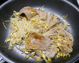 簡単！豚小間もやしの生姜ゆず胡椒焼き作り方4写真