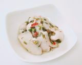 烏賊エンペラとセロリ葉のアヒージョ作り方6写真