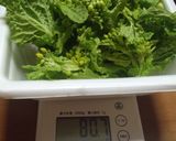 春の味…「菜の花の山葵・白味噌あえ」作り方1写真