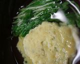 梅豆腐団子と水菜のすまし汁作り方8写真