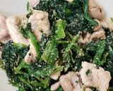 甘辛たれで♪ほうれん草と豚肉のごま和え作り方4写真