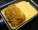 簡単！とんかつ巻き☆卵焼き器カツ丼作り方3写真