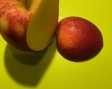 リンゴ飾り切り　リンゴの扇　らせん階段作り方3写真