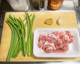 豚肉とニンニクの芽の丼作り方1写真