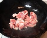 豚肉とニンニクの芽の丼作り方3写真