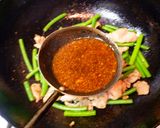 豚肉とニンニクの芽の丼作り方5写真